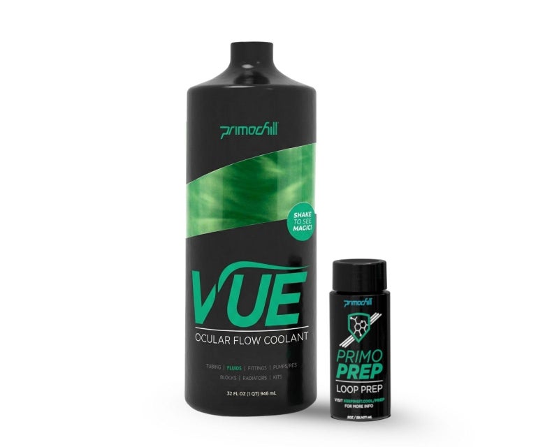 PrimoChill Vue - Computer WaterCooling Coolant, Visual Flow, Solid/Non-Transparent, Full Protection, PrimoPrep Included, Proudly Made in The USA - UV Green - Image 1